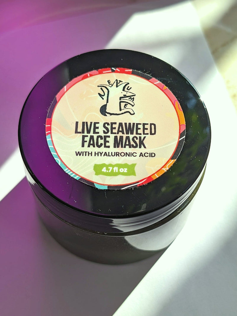 Live Seaweed Anti-Aging Face Mask. Unisex. Made in NYC. Rejuvenation, reduces wrinkles, lifting effect, deeply moisturizing, nourishing, and reduces inflammation